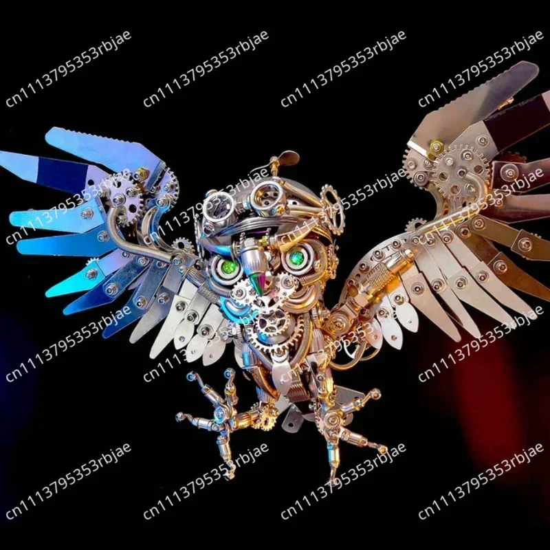 3D Puzzle Steampunk Owl Model Building Kits DIY Metal Assembly Eagle Toy Animal Model Toy for Kids Adults Gift