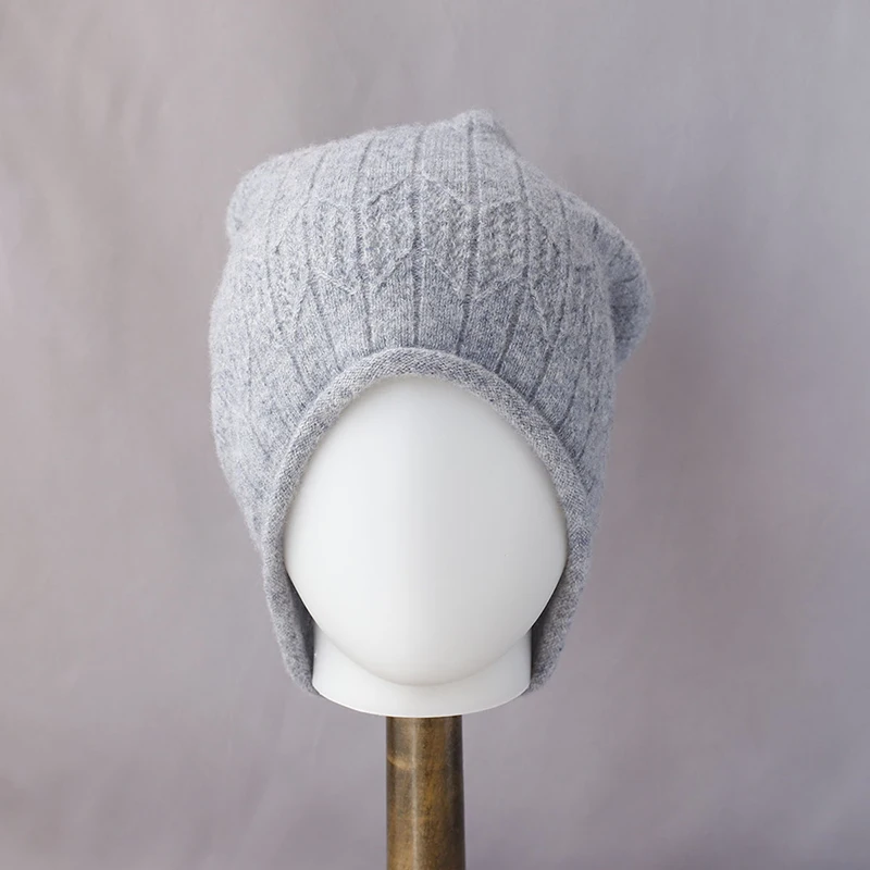 

Winter Hat Women Angora Knit Beanie Slouchy Warm Soft Accessory For Autumn Cold Weather Skiing Sports Outdoor Holiday