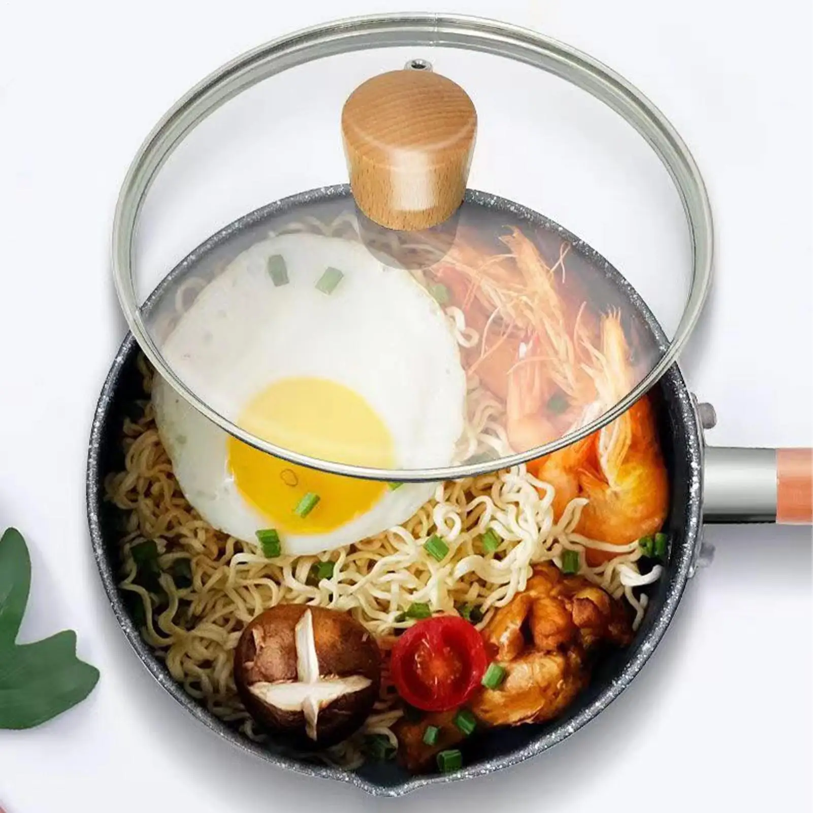 Nonstick Saucepan 8.66 Inch Anti-Spill Non-Slip Handle Multi-Purpose Sauce Pot With Lid For Home…