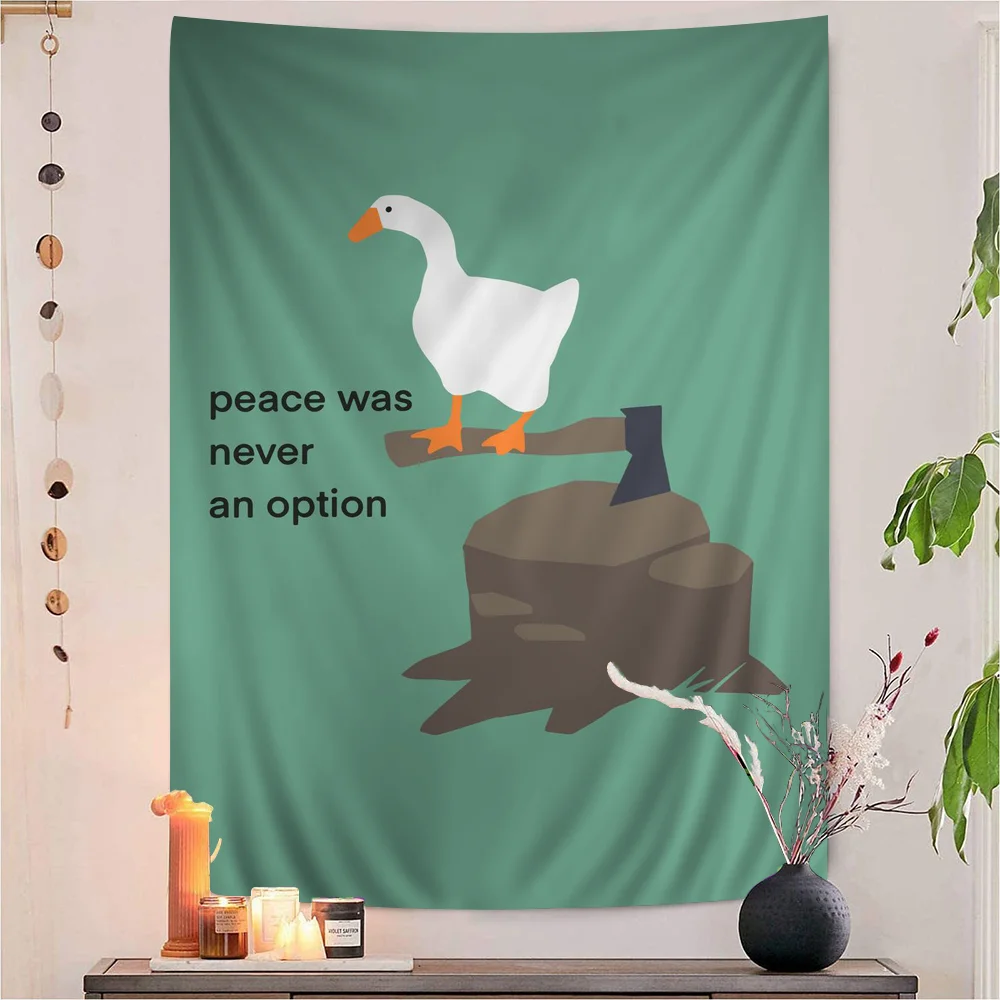 Funny Goose Anime Tapestry Art Science Fiction Room Home Decor Wall Art Decor