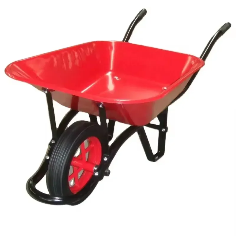 High Quality 300kg Load Capacity WB6400 African Type Wheelbarrow Single Wheel Trolley Cart for Construction and Garden Tools