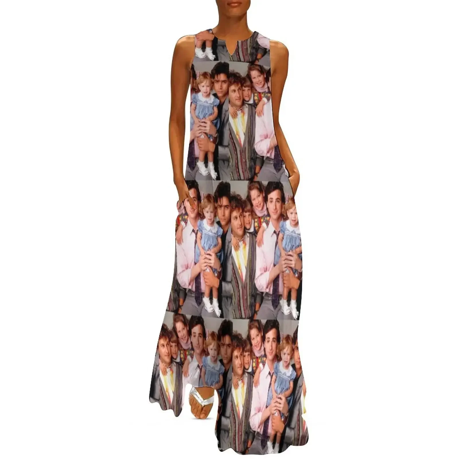 

Full House Drama Movie Family ALB49 Long Dress beach dresses Women's summer dresses elegant chic women dresses promotion Dress