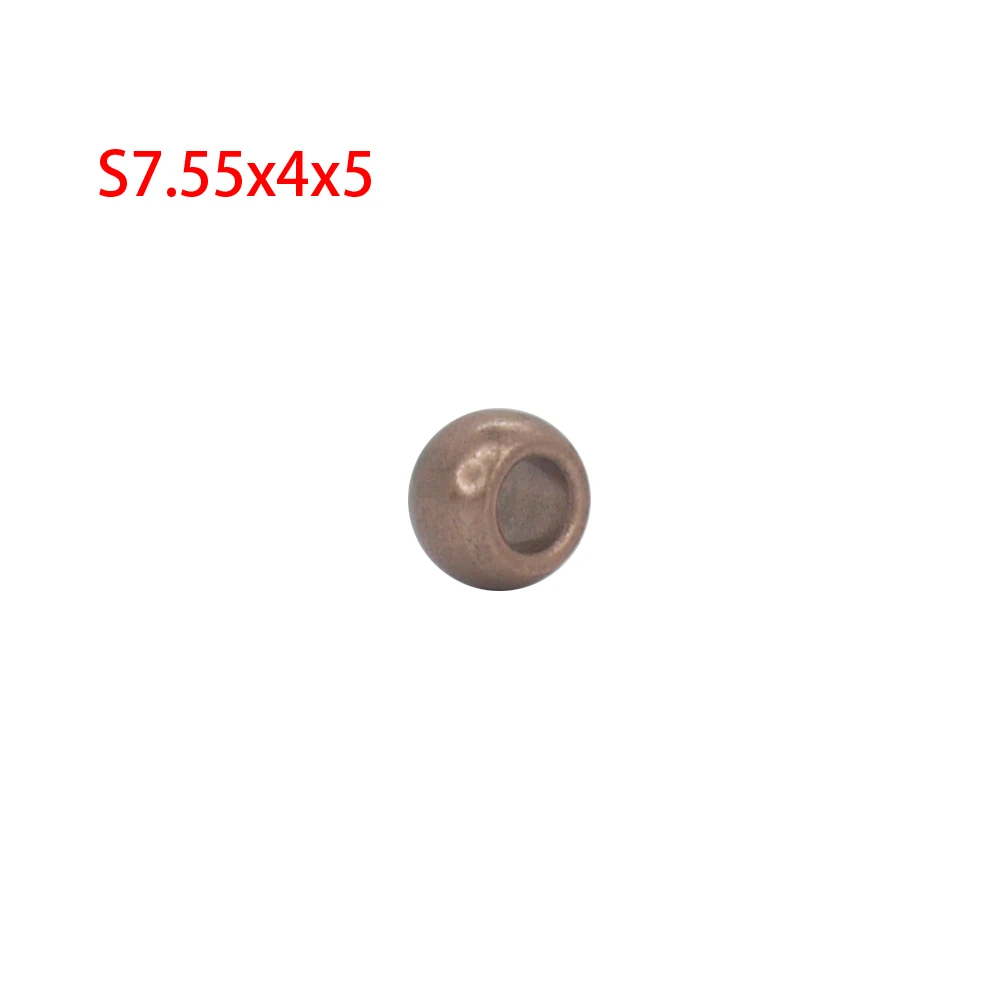 S7.55x4x5 Electrical Cooling Fan Motor 4mm Shaft Spherical Bushing Toy Copper Coated Bronze Iron Bearing Bush