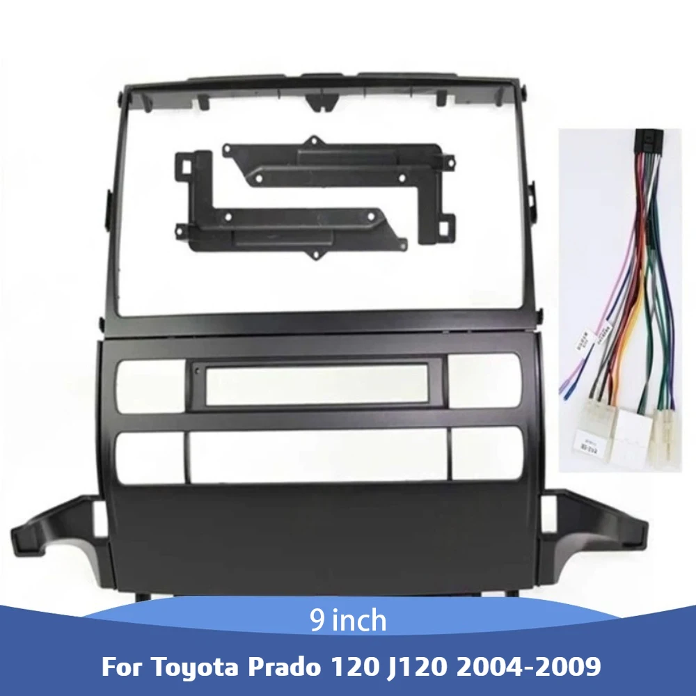 9 inch Car Frame Fascia Adapter For Toyota Prado 120 J120 2004-2009 Android Radio Dash Kit
