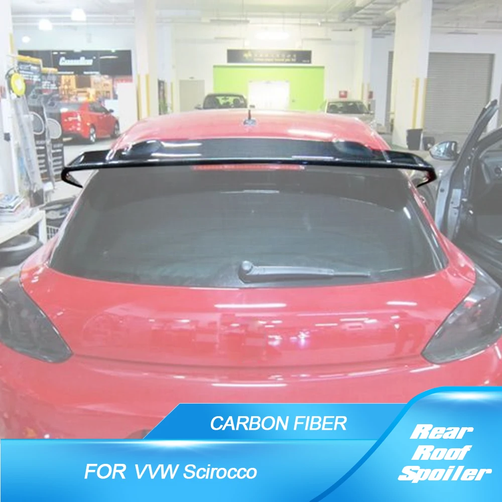 Carbon Fiber / FRP Rear Trunk Roof Lip Wing Window Spoiler for Volkswagen VW Scirocco 2008 - 2013 Non for R Rline Car Styling