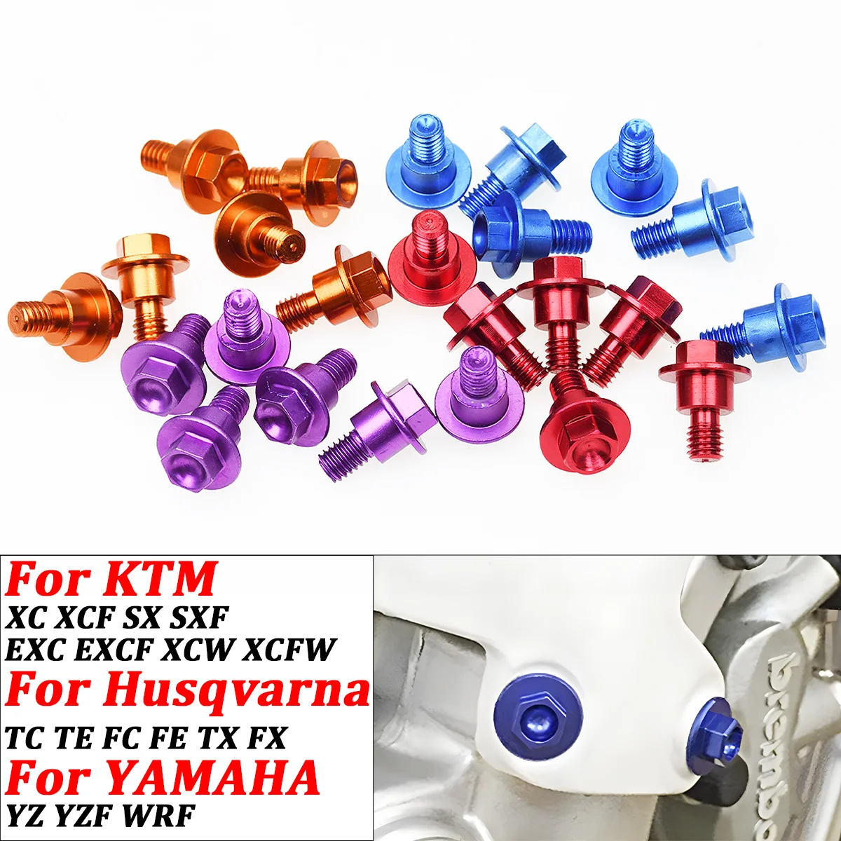 

For Husqvarna TC FC TE FE FEI TX FX 2000-2023 For KTM SX SXF XC XCF EXC EXCF XCW XCFW Motorcycle Front Fork Guard Bolt Screw