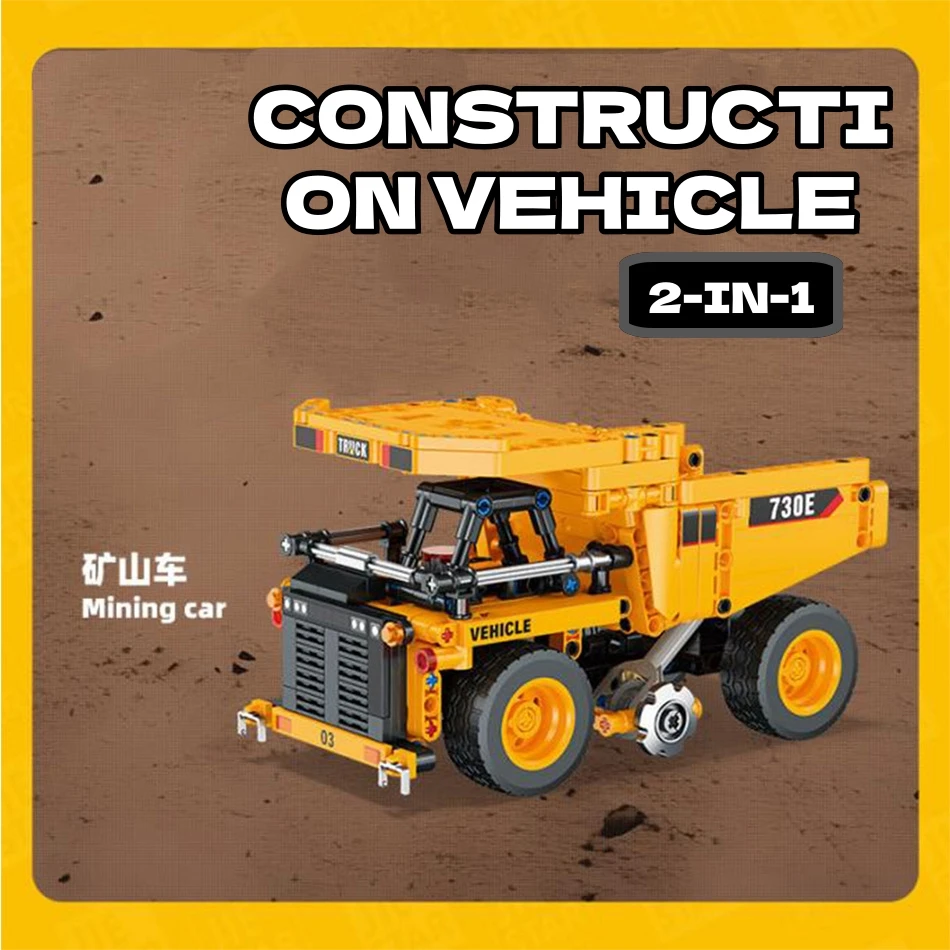 

MOC City Mechanical Truck Construction Vehicle Building Blocks DIY Engineering Mining Car Model Brick Toys For Kids Holiday Gift