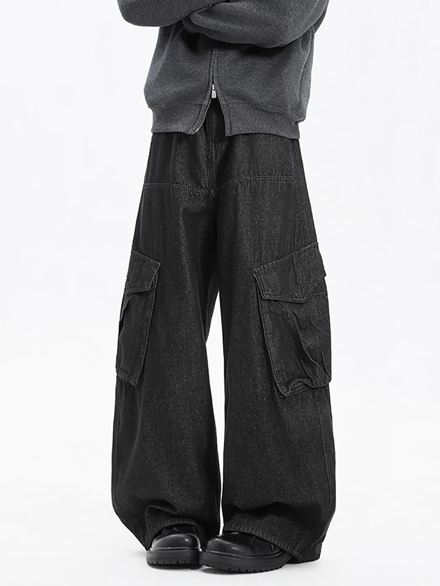 

Джинсы Boyue Water Waed Large ket Workwear Knife, облегающие, из денима, нелиняющие, длинные брюки, мужские и женские, повседневные, модные