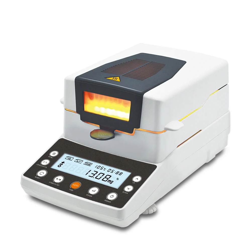 

Grain Moisture Tester 0.001g Medical Food Halogen Light Laboratory Solid Moisture Analyzer
