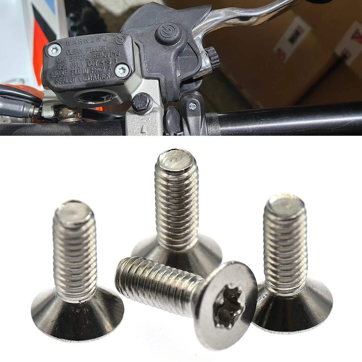 Motorcycle Front Brake Reservoir Cover Screws For KTM EXC SX SX-F XC XC-F EXC-F125-530 Suzuki RM80 85 125 250 RMZ RMX 250 DR250R