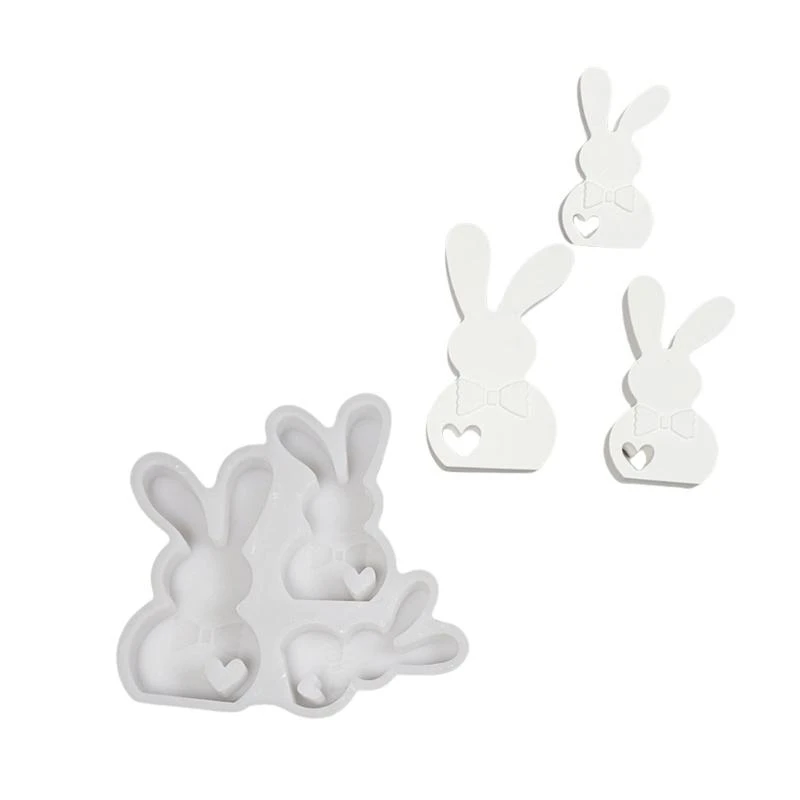 กระต่ายแม่พิมพ์ Easters Silicone Molds Ornament Castings Molds Plasters Molds KXRE