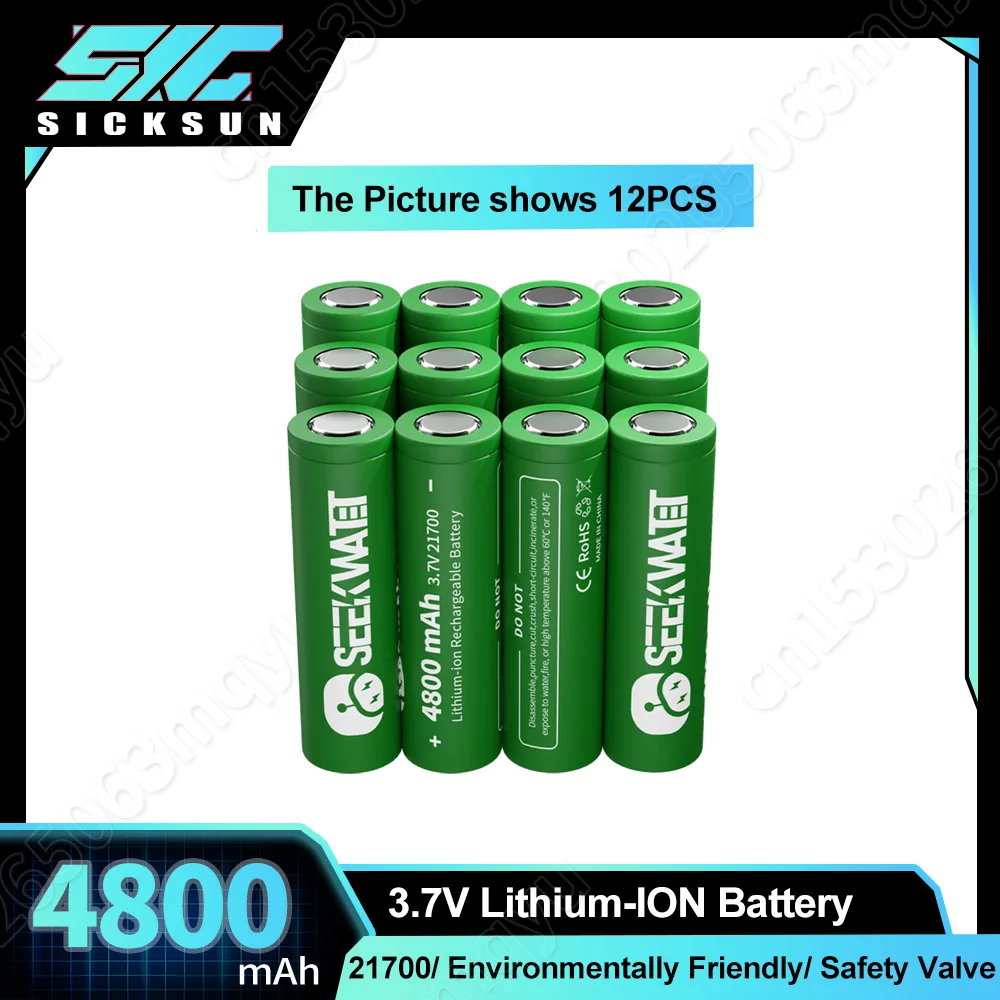 3.7V 21700 Battery Rechargeable Li-ionBattery 4800mAh 5000mAh Power High Discharge Lithium ion Batteries for Electrical Tools