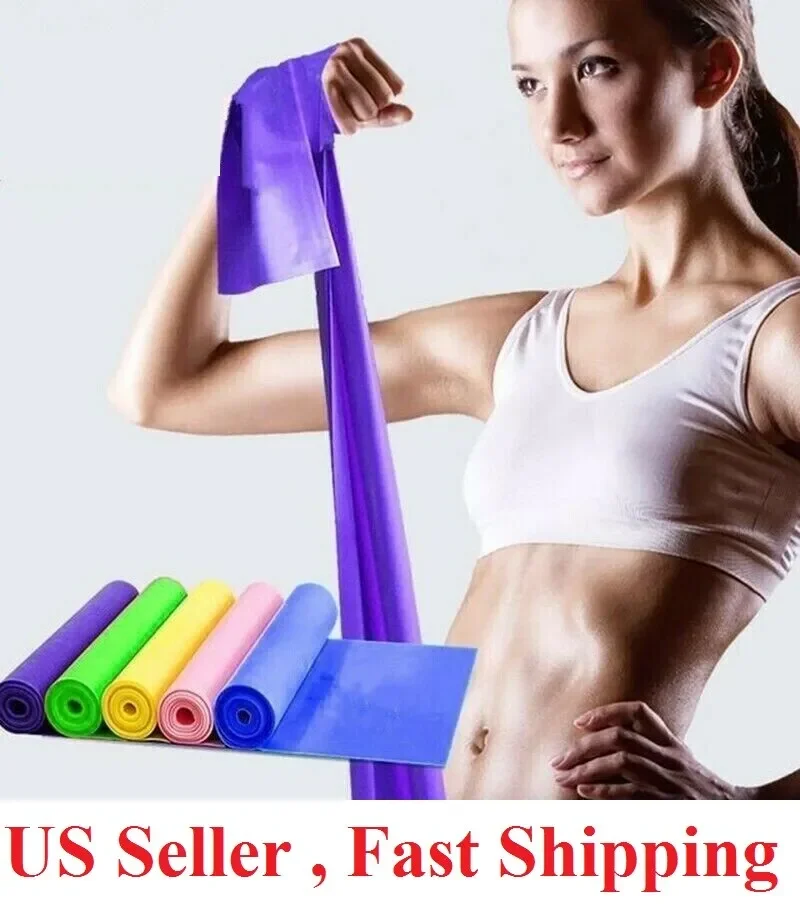 

5 Feet Stretch Resistance yoga Bands Exercise Pilates Yoga GYM Workout band