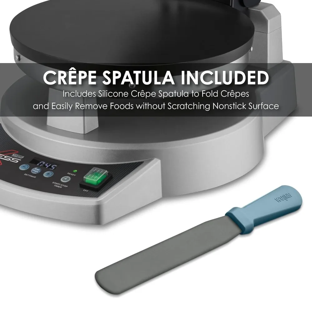 Griddle, Commercial Foodservice Electric Grill Machine, Crepe Press, Tortilla, Quesadilla, Omelet Maker, Spatula