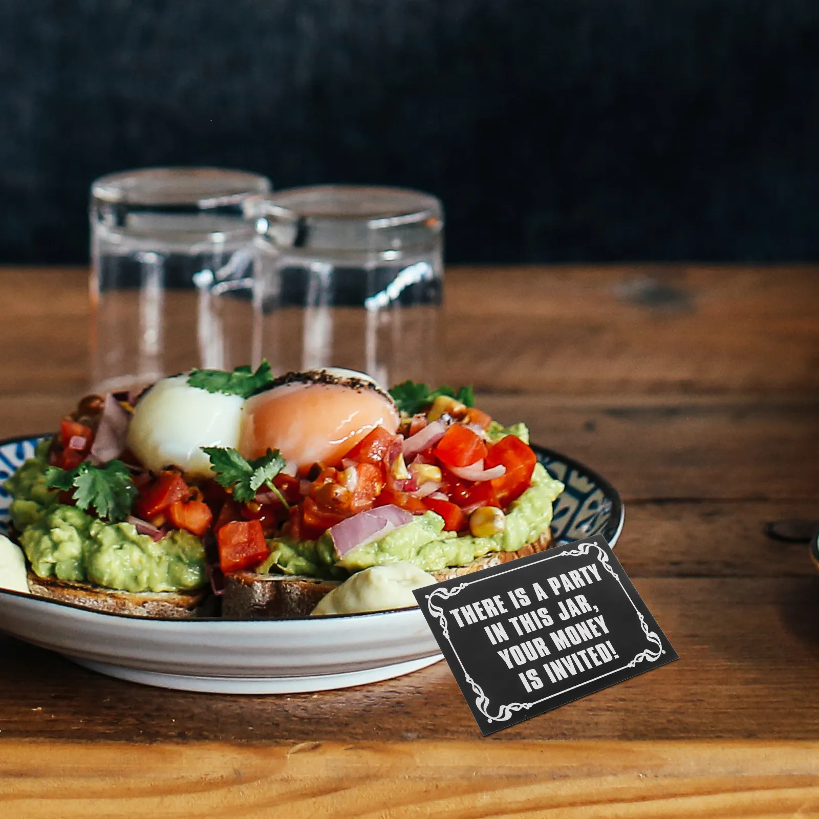 Waterproof Tip Stickers Black White Vinyl Business Decals for Cafes Bars Restaurants Put The Tip in See How It Feels