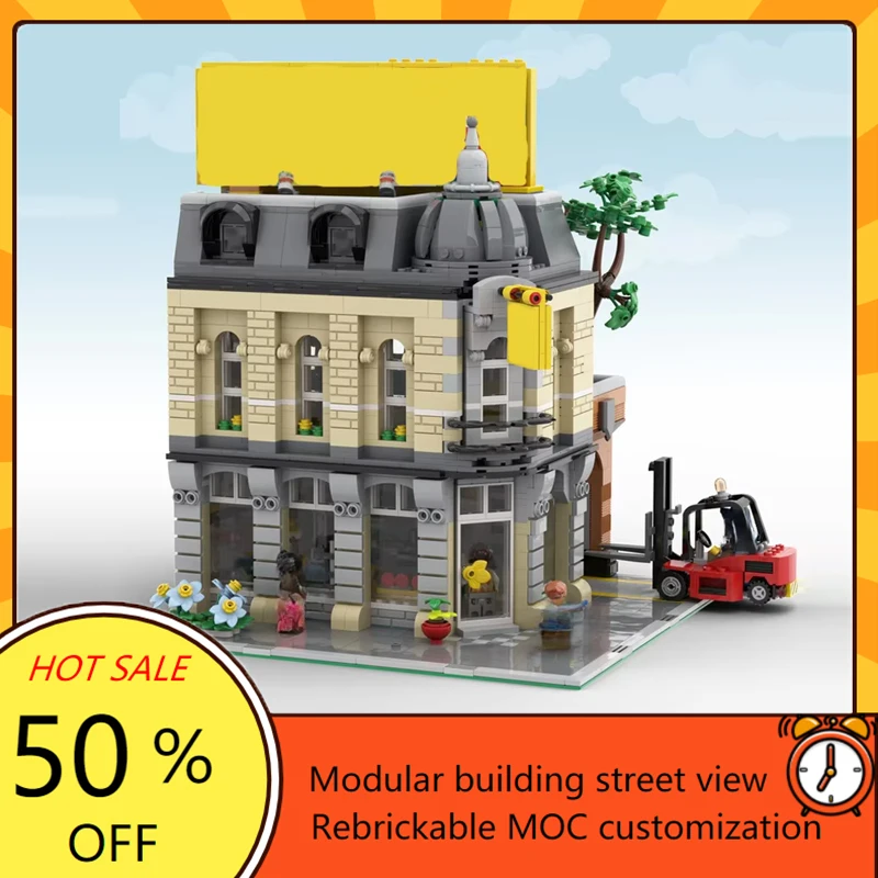 1115 PCS Corner Store Modular MOC Creative street view Model Building Blocks Architecture DIY Assembly Model Toys Gifts