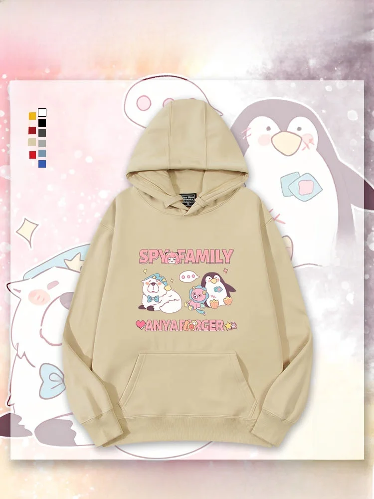 

Толстовка-худи Fly Ania Bond с принтом, повседневная верхняя одежда для пар, зимняя, из смесового хлопка и полиэстера