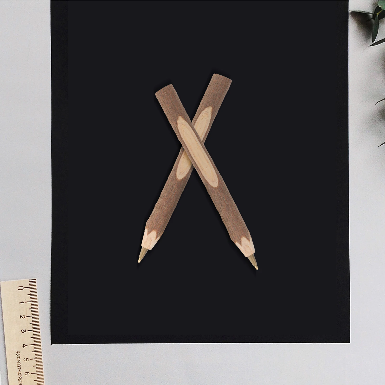 

12 шт., креативные шариковые ручки из деревянной коры, гладкое письмо, тонкая точка, идеально подходят для школьных и офисных заметок, шариковые ручки