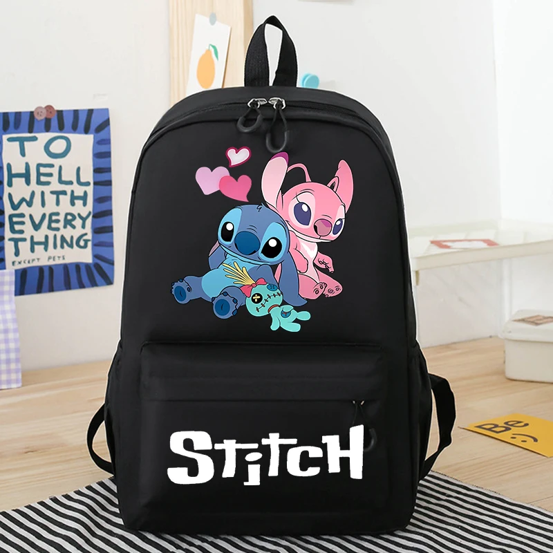 Nowy śliczny Lilo Stitch dziewczęcy plecak szkolny chłopcy dziewczęta Cartoon Disney plecak Kawaii plecak dla malucha prezenty urodzinowe dla dzieci