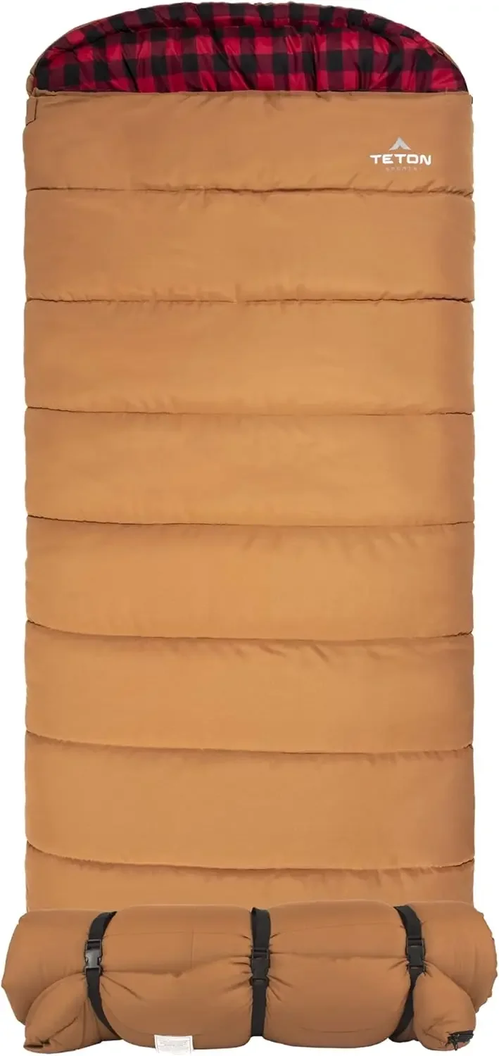 Degree and 0 Degree Sleeping Bag. Warm and Comfortable Camping Sleeping Bag, TETON Tough Canvas Shell for Campi