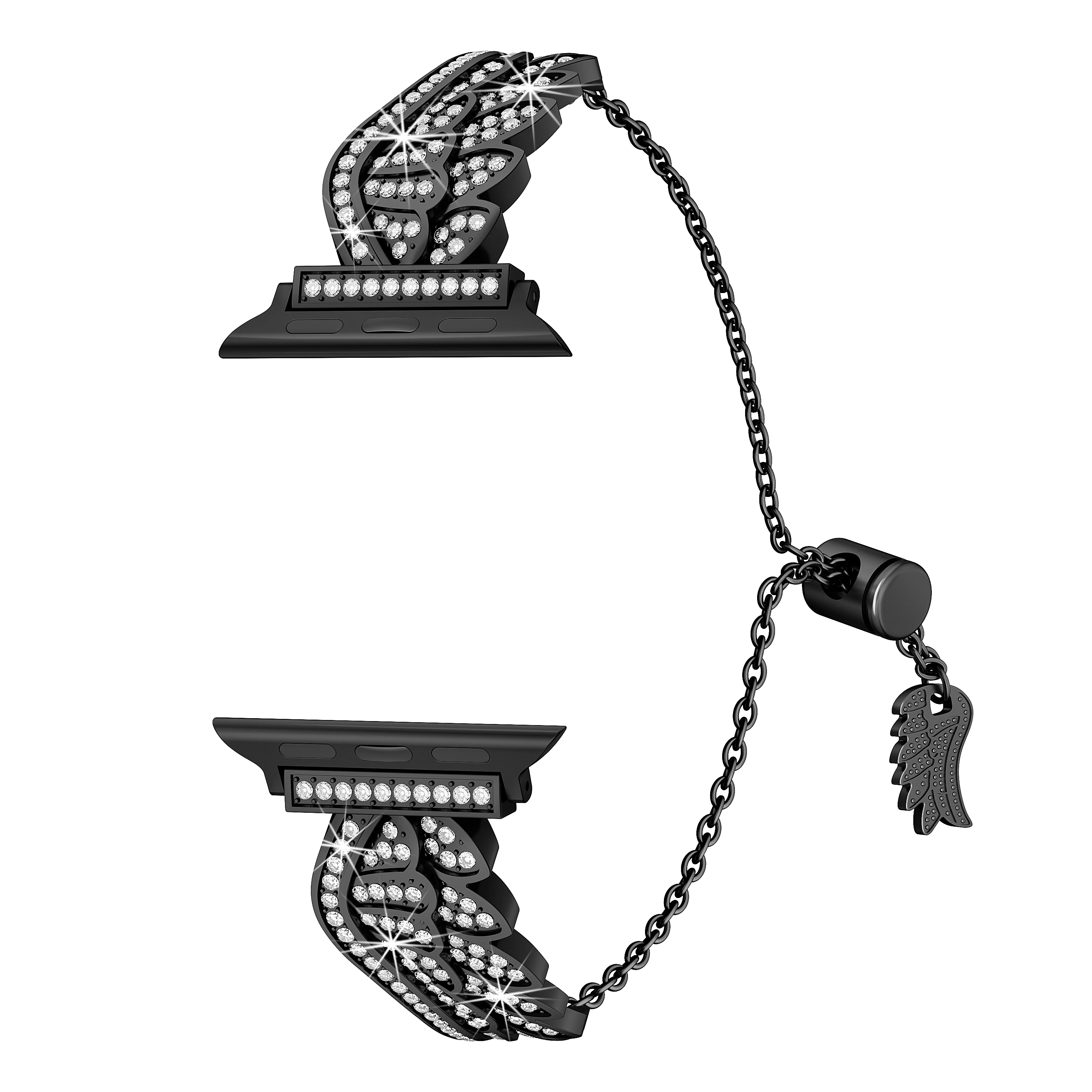 

Rhinestones Wing Design Strap for Apple Watch Series 10 42mm / 9 8 7 41mm / 6 5 4 SE (2022) SE (2023) SE 40mm / 3 2 1 38mm Alloy