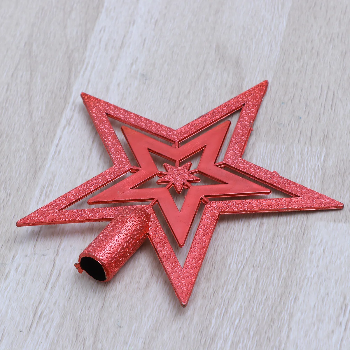 

15Cm Star Ornament Lovely Christmas Tree Topper Decor Bright Red Treetop Festival Decoration Christmas Tree Star Topper