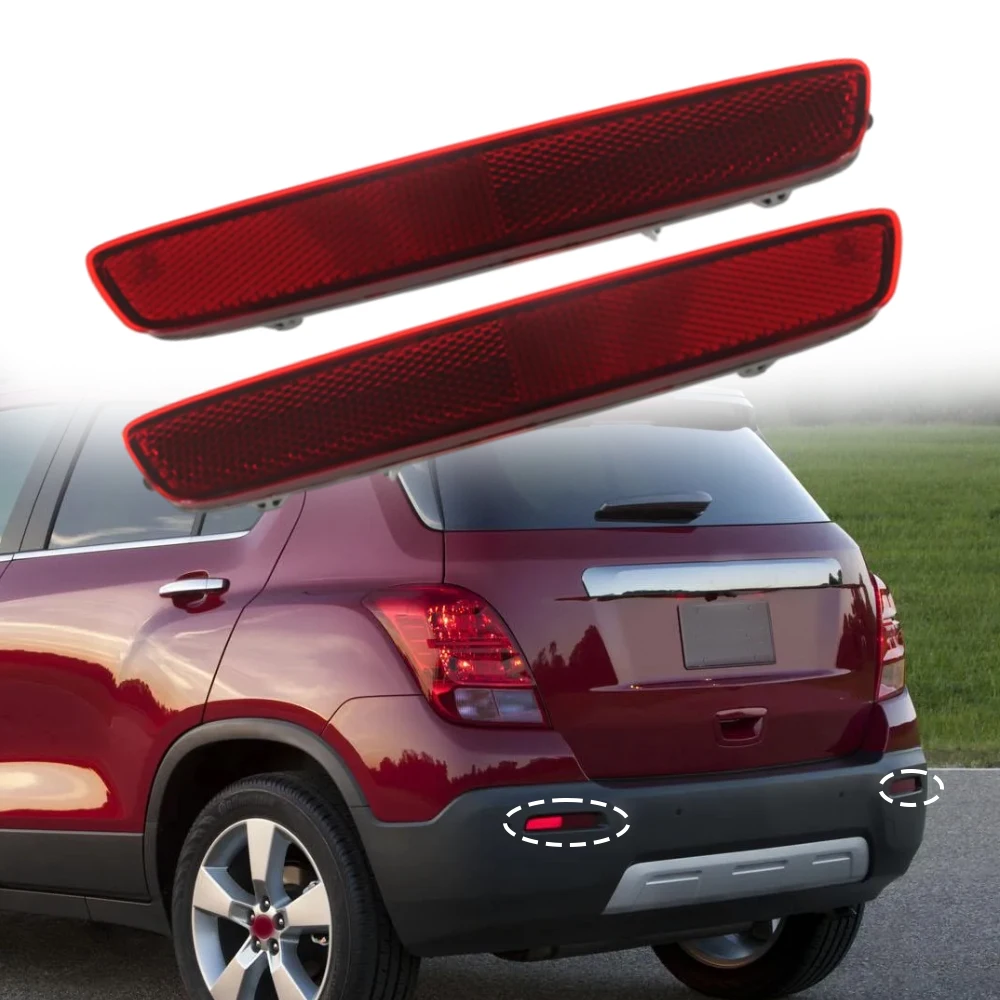 

Светоотражающие предупреждающие полосы отражателя заднего бампера для Chevrolet Trax 2013-2014 для GMC Terrain Denali 2013-2015 22950586 22950587