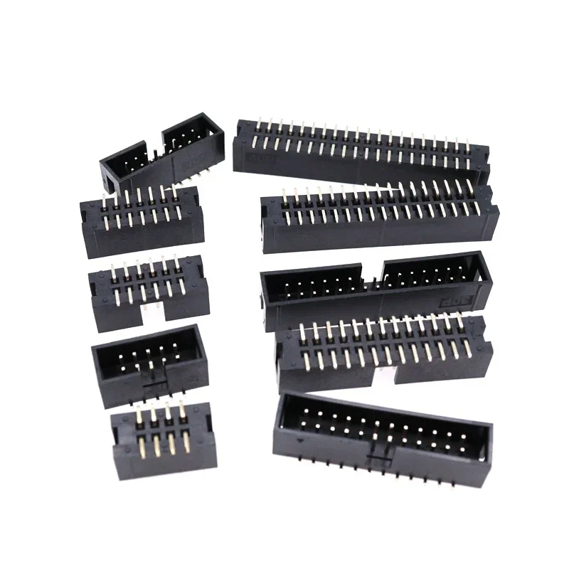 10pcs 2.54mm Pitch SMT DC3 Male Connector Box Header IDC Socket - Various Pin Sizes 6P to 40P