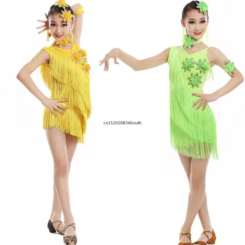 Modern Girl Latin Dance Dress For Girls Samba Dress Ballroom Dancing Dress Girl Competition Dancewear Kids Kid Dance Costumes