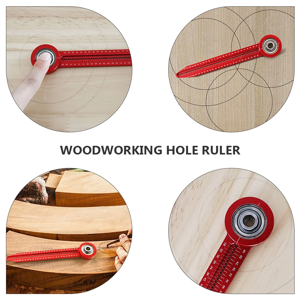 

Portable Circle Drawing Compass Aluminum Alloy Hole Ruler For Woodworking Marking Gauge Drafting Tool Circular Scriber