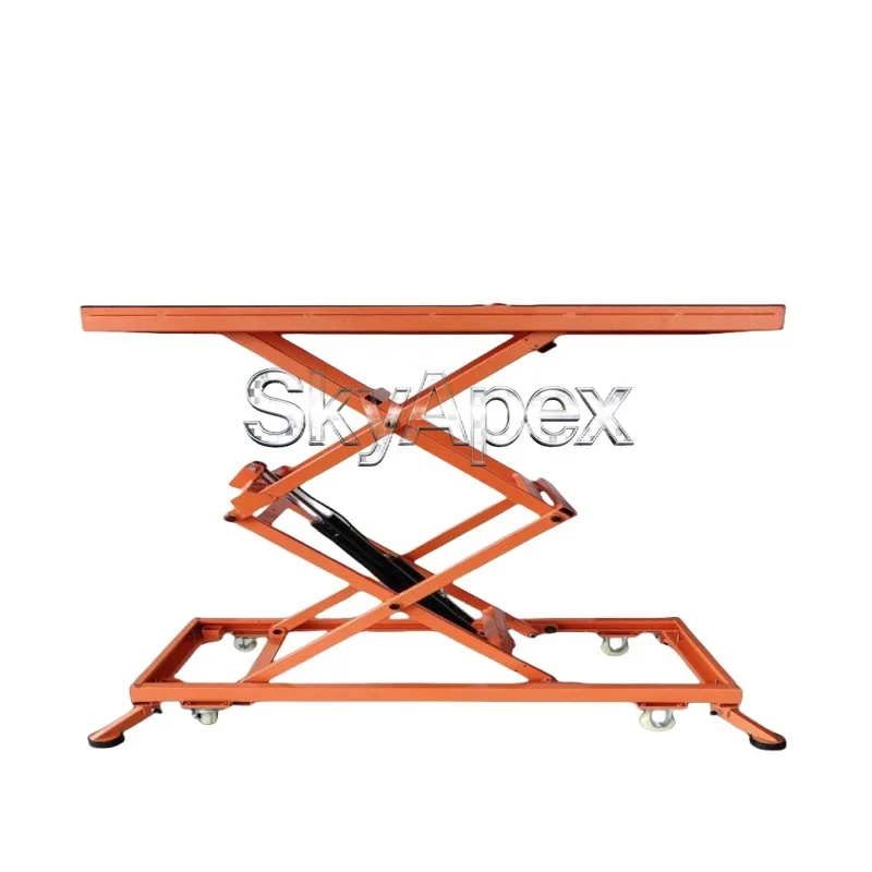 1.5M Electric Scissor Lifting Platform Foldable Mobile Hydraulic Load Bearing Flat Cart Automatic Lifting Working Bench