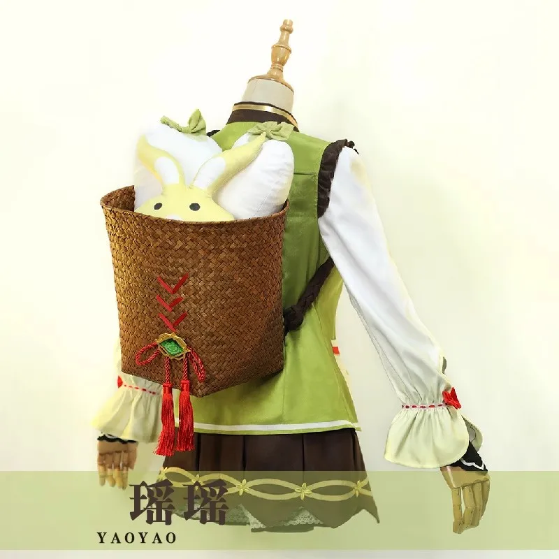 Yaoyao Cosplay Basket Game Genshin Impact Costume Yao Yao Costume Basket Cute Halloween Christmas Dendro Doll