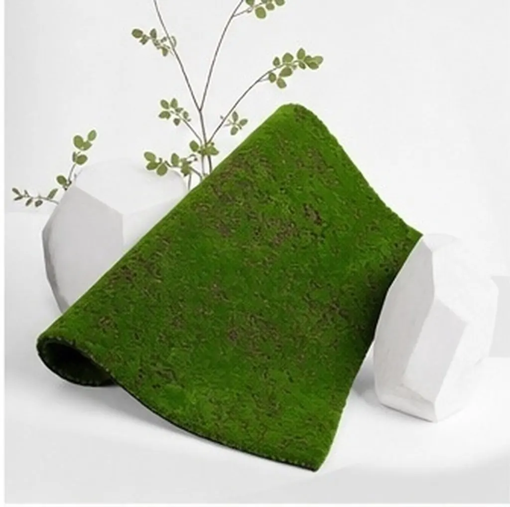 Artificial Moss Mat 100x100cm Realistic Faux Moss Sheet for Terrariums Planters Crafts Wedding Decor Outdoor Indoor Use Weather