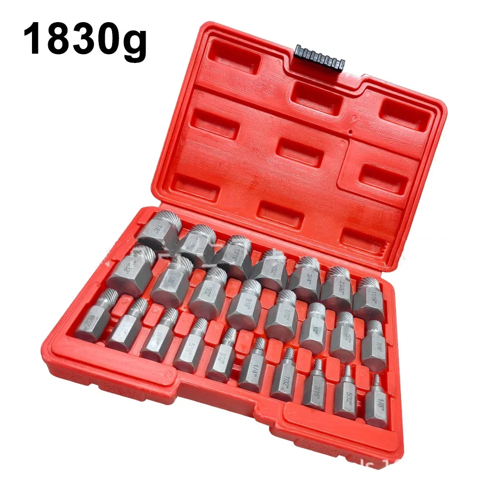 

Для поврежденных гаек, съемник сломанного винта, 25 шт., инструмент для удаления сломанного винта, красный набор, съемник шестигранных гаек