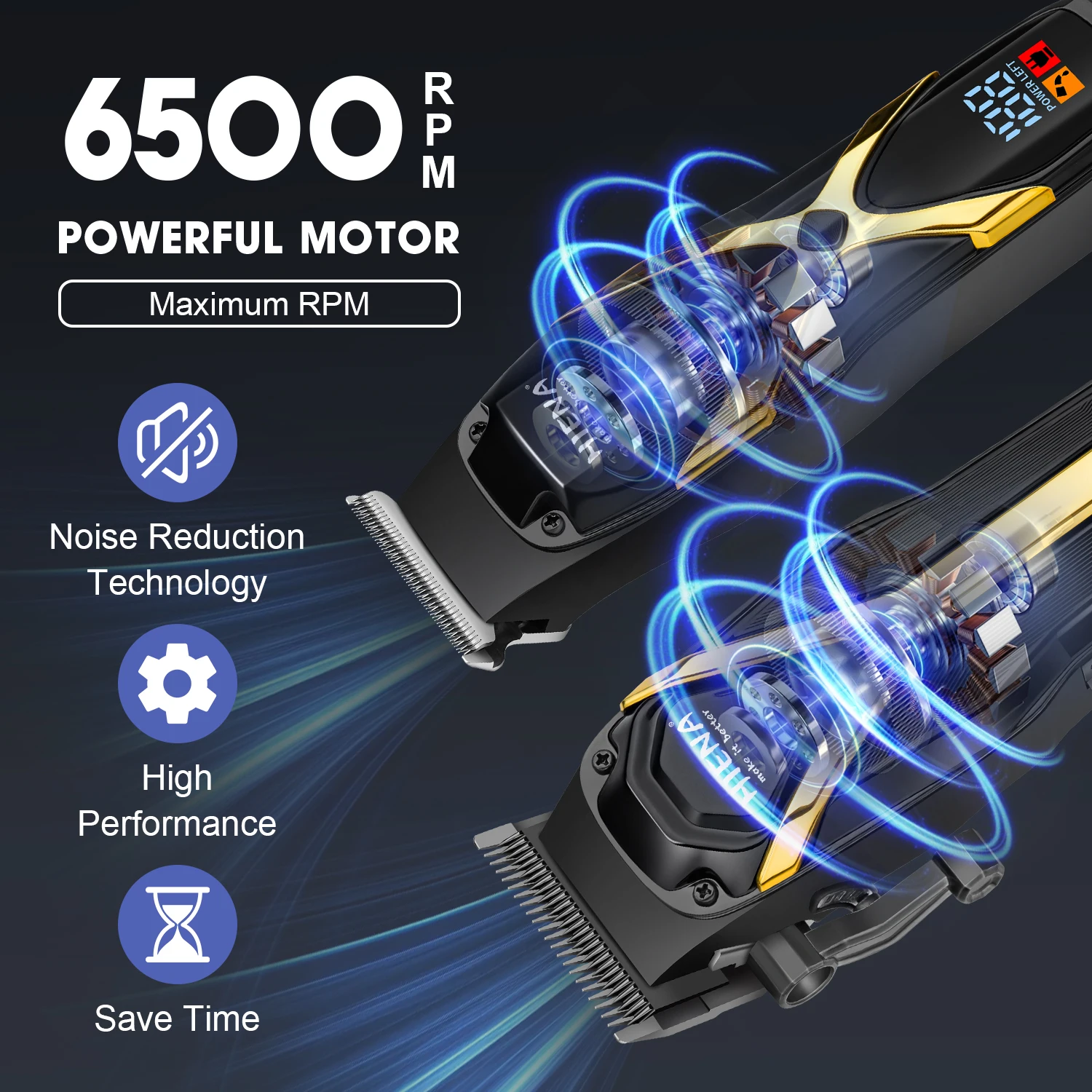 Professionelle Barber Haar Clipper Lithium-Batterie USB Aufladbare Trimmer LCD Display Hause Männer Bart Rasierer Haar Schneiden Maschine