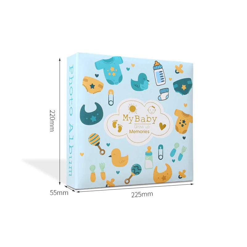 6-inch Photo Album Writable Collection of Children Baby Growth Photos 200pcs High-capacity Hard Shell Paper Interleaf Albums