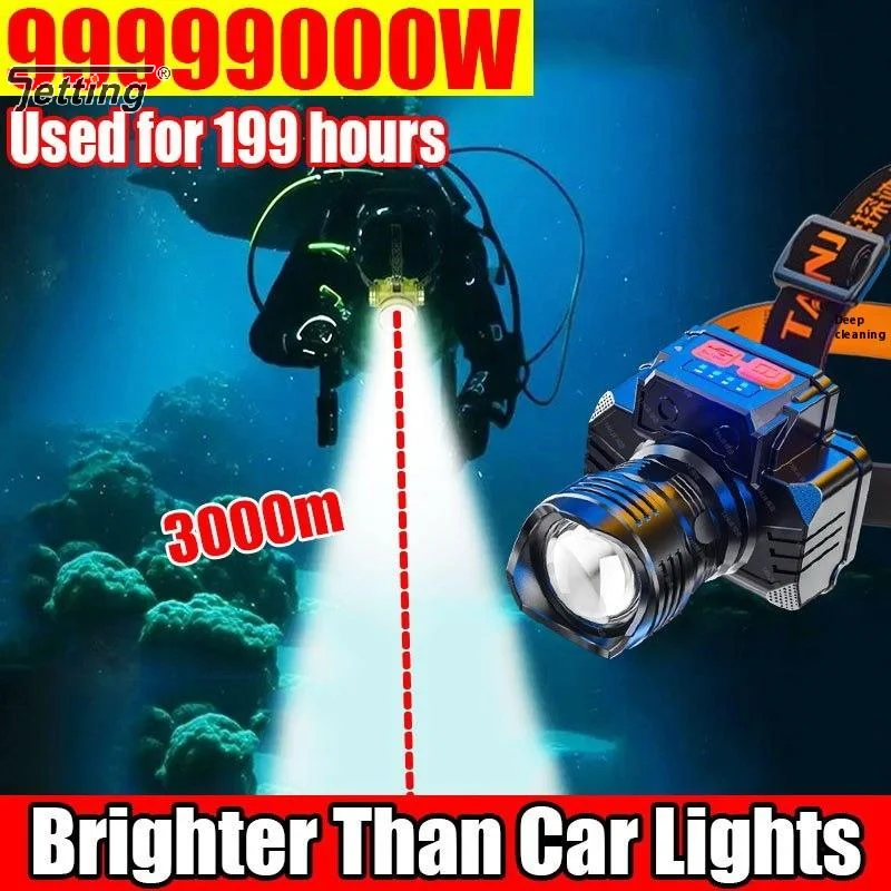 Headlamp Waterproof HeadLight Rechargeable Head Flashlight Original LED Head Lamp High-beam Super Bright Fishing/Camping