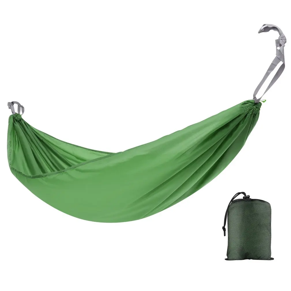 2025 Green 270*150cm Double Camping Hammock Travel Outdoor Camping Hammock Hanging Sleeping Swing Bed With Organized Bag