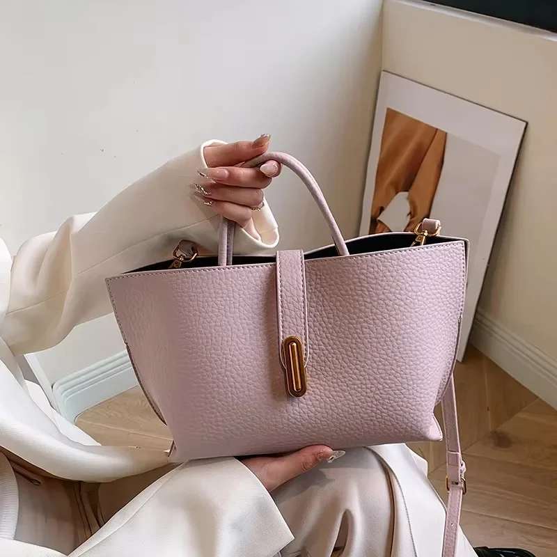 2026 New High Quality Solid Color PU Women\'s Shoulder Bag Hot Selling Large Capacity Casual Commuting Crossbody Bagсумка женская