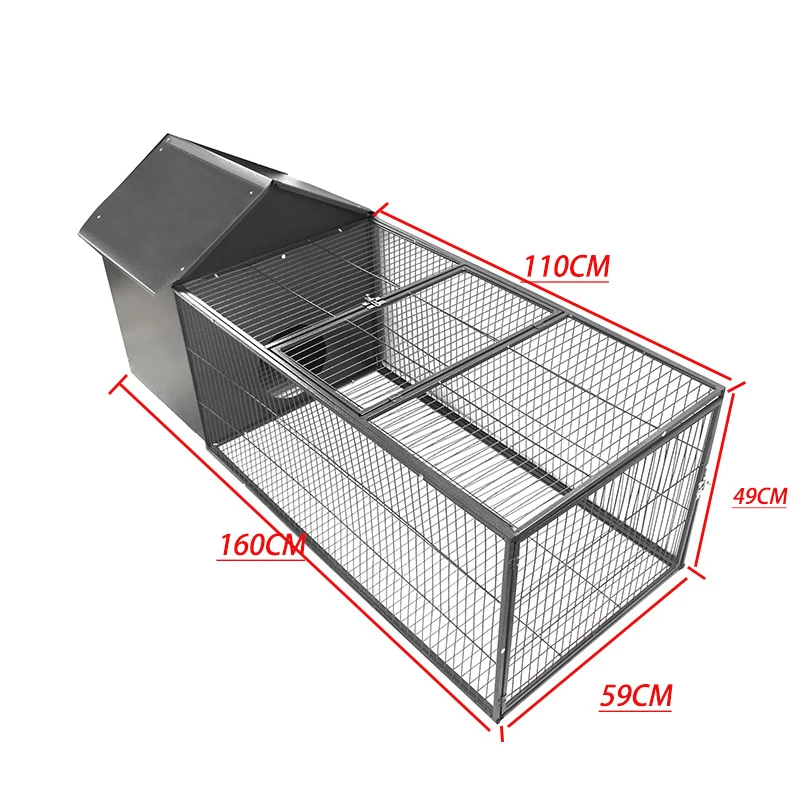 Wholesales Customized Farming Equipment Large Metal Wire Mesh Rabbit Run Coop Pet Chicken Cage