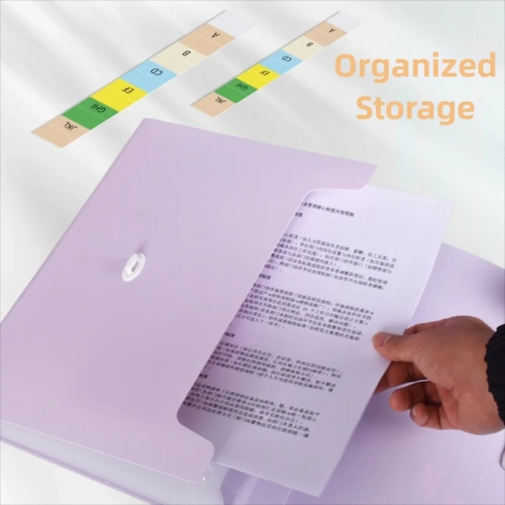 

13 Pockets Expanding File Folder a4 Size Large Capacity Paper Document Storage Holder Cartoon with Handle Portable Organ Bag