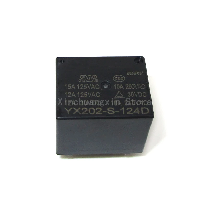 Original YX202-S-124D 15A24VDC 5 pin set of normally open appliance power electromagnetic relays