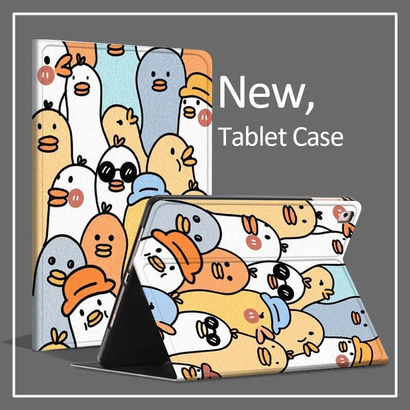Creative Design Cat Art For Xiaomi Poco Redmi Pad 8 2 4 C1 6 6S 7 7S SE 9.7 14 11 11.2 Inch Pen Tray Tablet Case Fashion