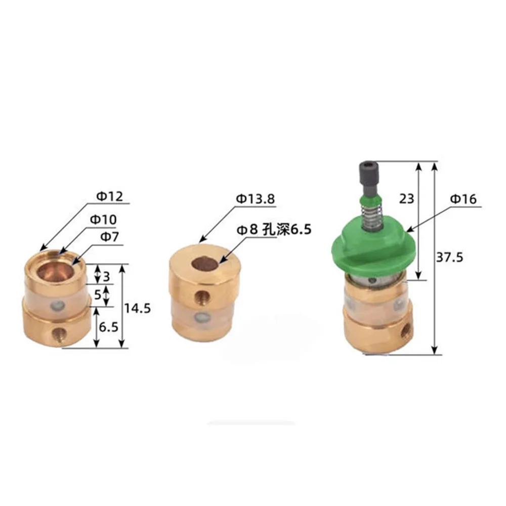 JUKI Nozzle 502 Connector 14.5mm 25mm 17.5mm 30mm 505 Copper Holder With Anti-rotation SMT Nozzle Holder Motor connection