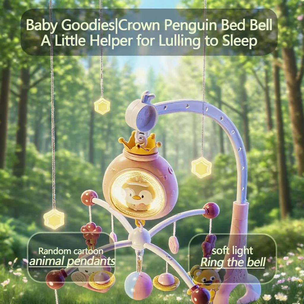 

Интерактивная музыкальная игрушка-пингвин для детской кроватки с подсветкой – способствует развитию мозга ребенка, многофункциональная вращающаяся игрушка