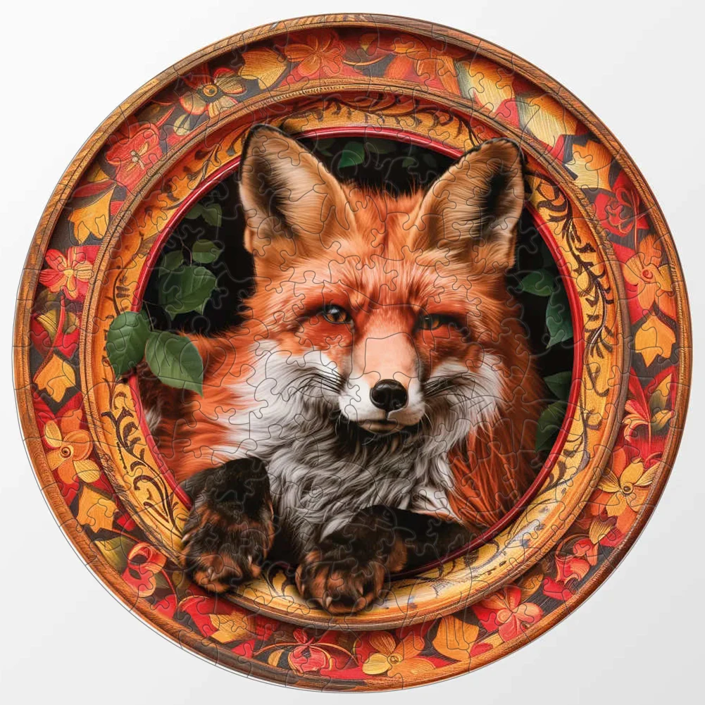 

Уникальные деревянные пазлы-животные с цветной лисой для образовательных игрушек, пазлы для взрослых и детей, игры, деревянные пазлы «сделай сам», подарочные изделия