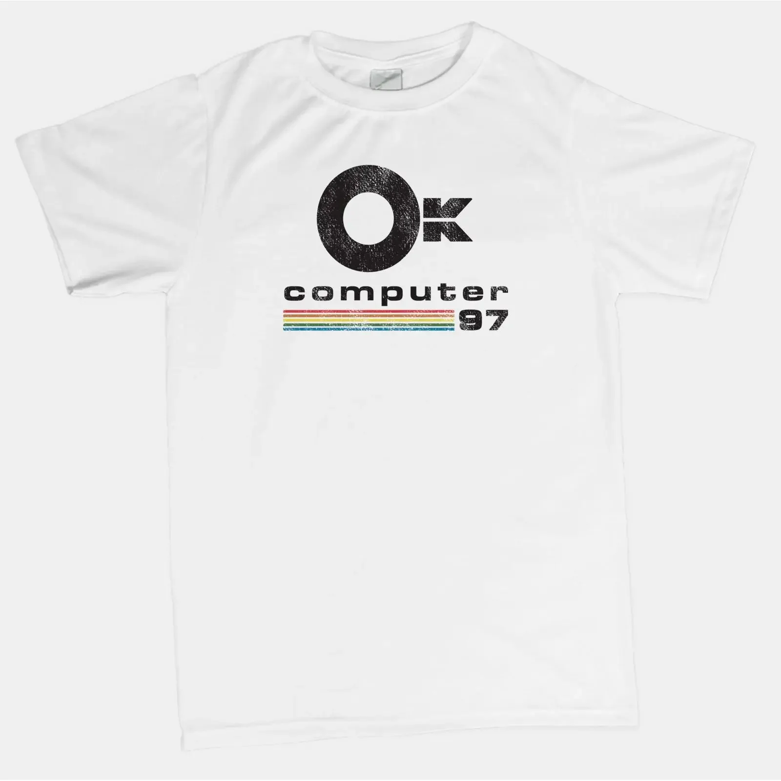 OK Computer T Shirt s for Music Lovers vintage Washed homme Soft graphic Top For Everyday Wear Stylish Slightly Stretched