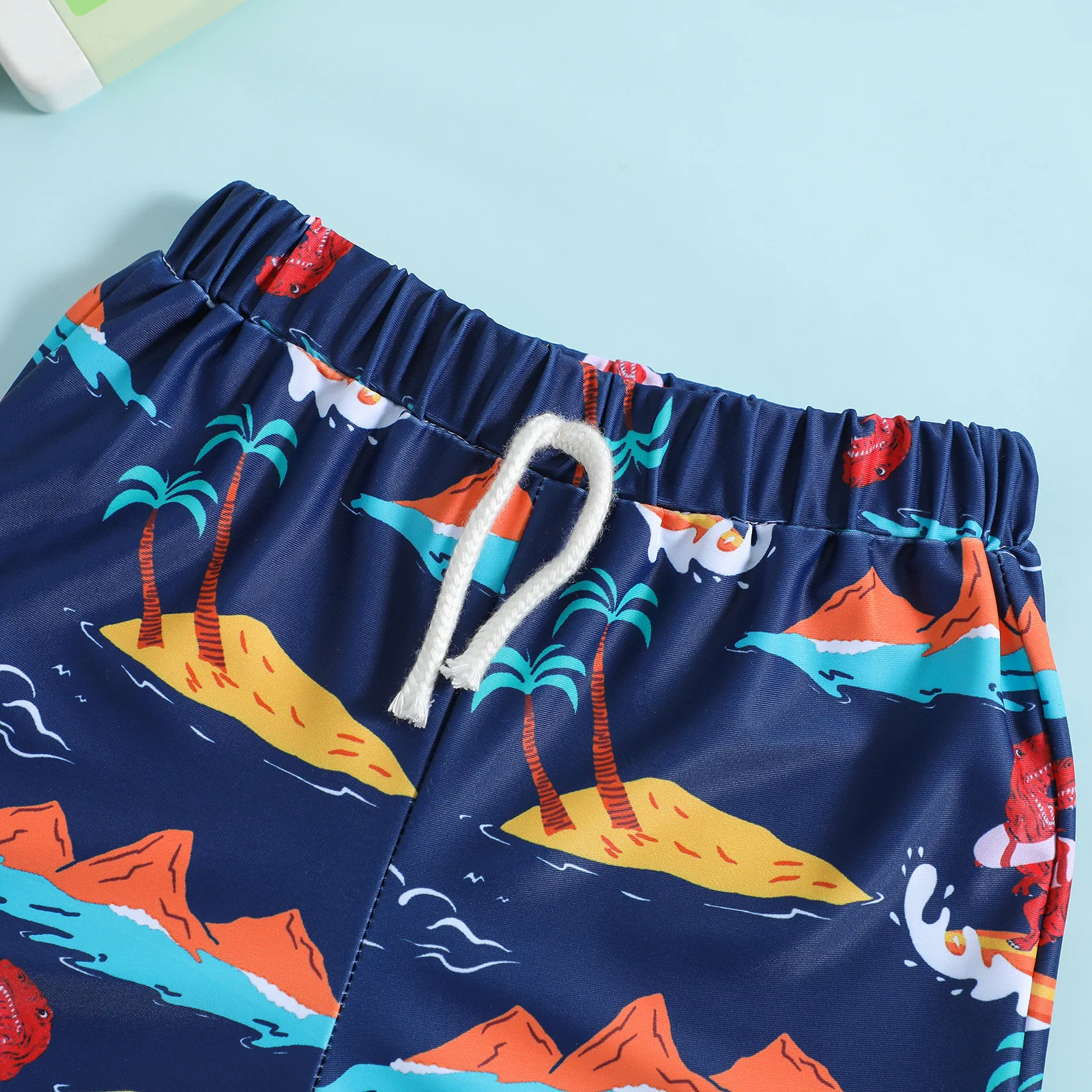 Baby Boys Trunks Newborn Summer Beach Wear Swim Shorts Toddles Cartoon Dinosaur Shark Funny Print Swimwear Seaside Bathing Suits