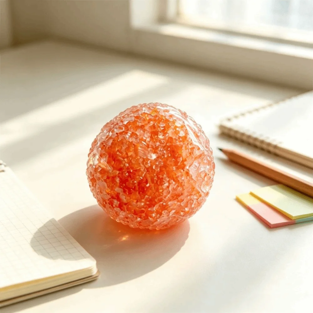 Soft Crispy Skin Ball Slow Rebound Slow Rising Squishy Fidget Creative Sensory Calming Cracking Squishy Reduce Anxiety