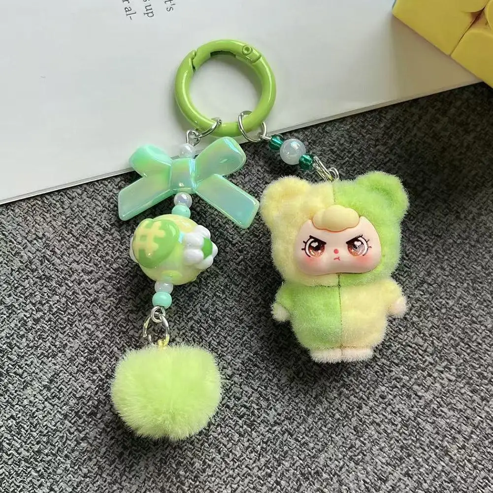

BABYTHREE Keychain Doll Couple Keyring Kawaii Cartoon Creative Bag Pendant Earphone Case Decoration Car Keyring Kids Birthday